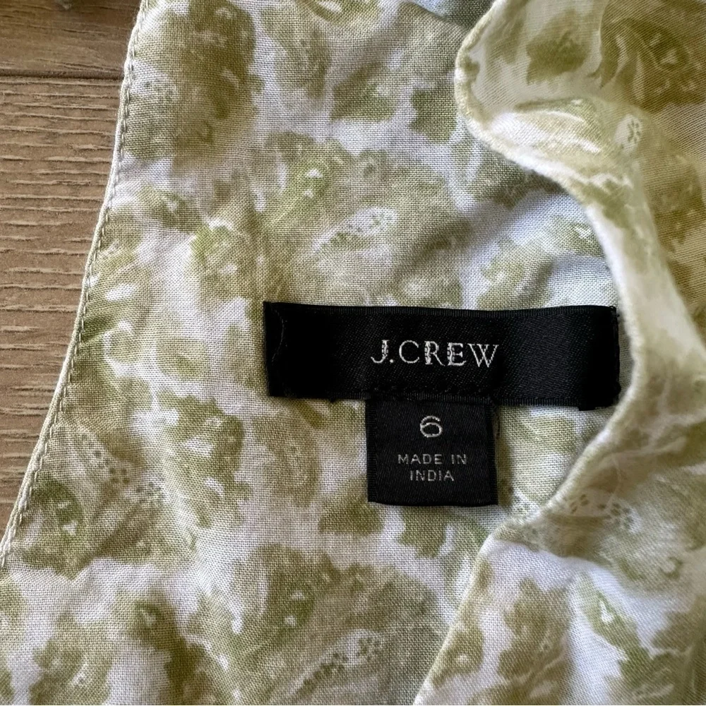 J. Crew Puff Sleeve V Neck Top Sz 4